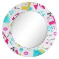 Empire Art Direct Empire Art Direct TAM-JP401-3636R-2424R 36 in. Beautiful Round Reverse Printed Tempered Glass Art with 24 in. Round Beveled Mirror TAM-JP401-3636R-2424R